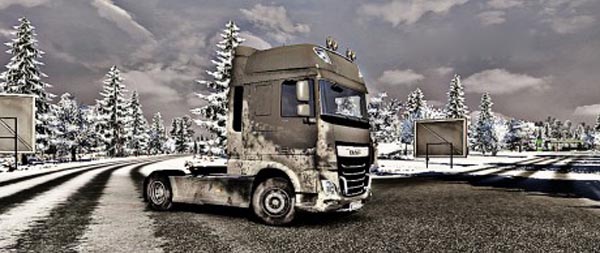 DAF XF Euro6 dirty snow skin