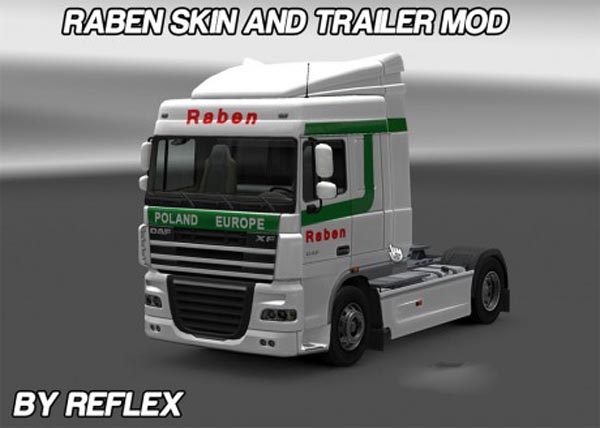 DAF XF Raben Skin + Trailer 