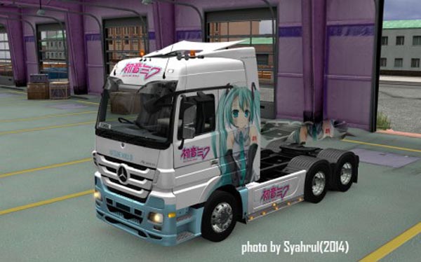 Mercedes Actros Hatsune Miku Skin