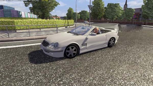 Mercedes Benz Cabrio AI Traffic Car