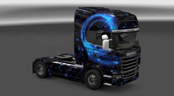 Scania R Blue Flame Skin 