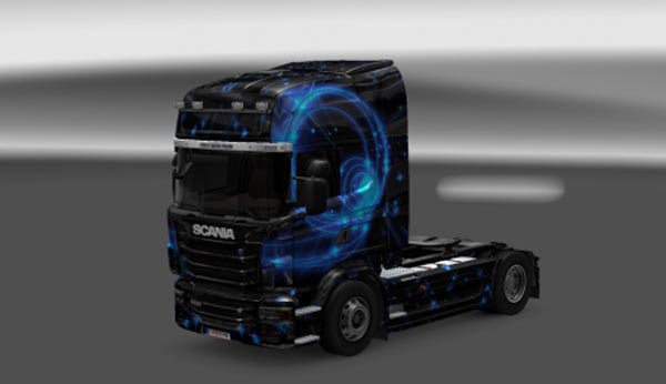 Scania R Blue Flame Skin 