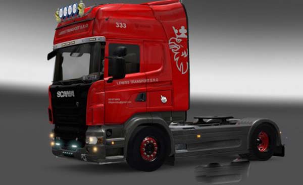 Scania Red Black Wheels