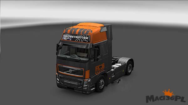 Volvo FH 2009 Black Orange Skin