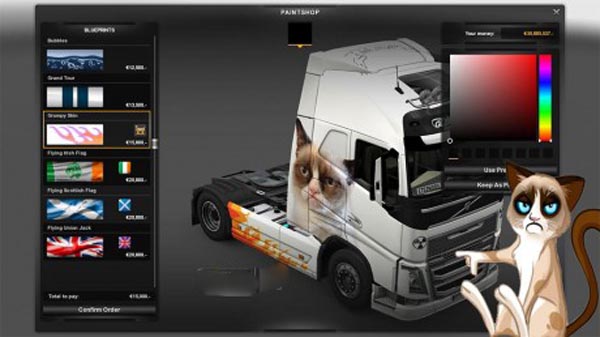 Grumpy Cat Skin for Volvo FH