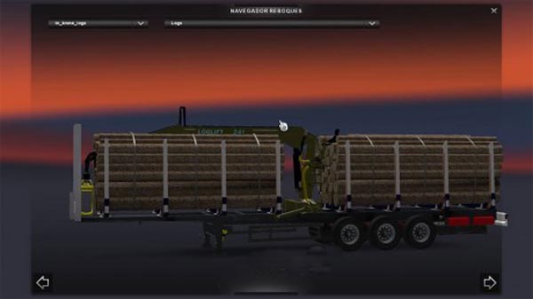 Krone Log Trailer with Logging Crane