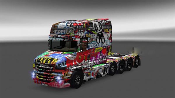 Scania T Sticker Bomb Skin