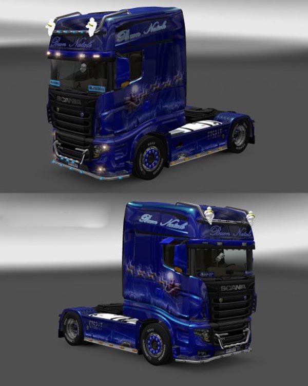 Scania r700 lux v.1 Buon Natale.metallic skin