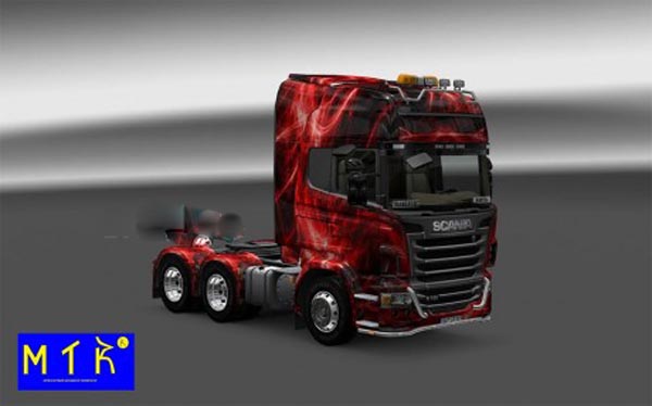 Skin Scania Red Traces