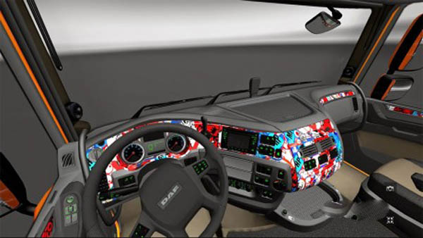 Sticerbomb DAF E6 interior