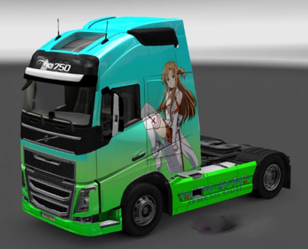 Volvo FH 2012 Sword Art Online Asuna Skin