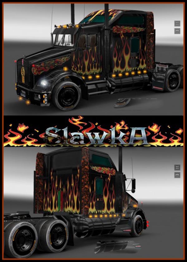 Kenworth T800 Fire Skin