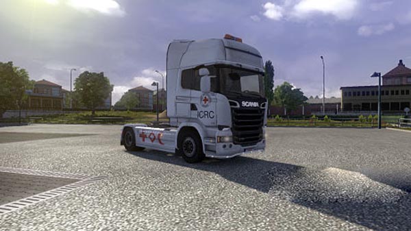 Red cross skin for Scania Streamline