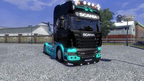 Scania Black Green Skin