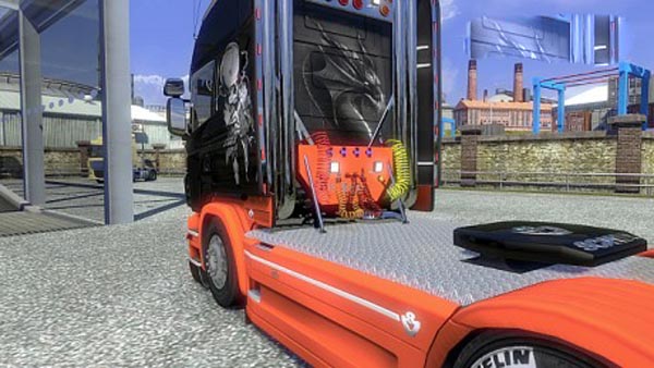 Scania Black Orange Skin