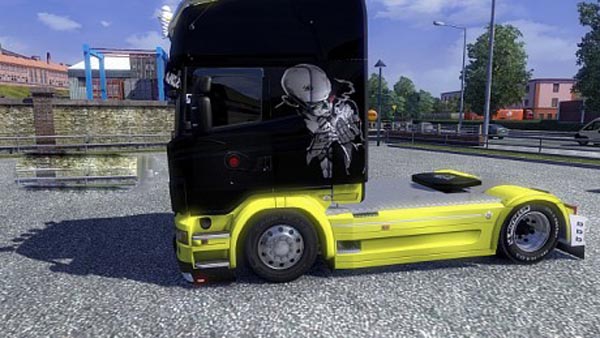 Scania Black Yellow Skin