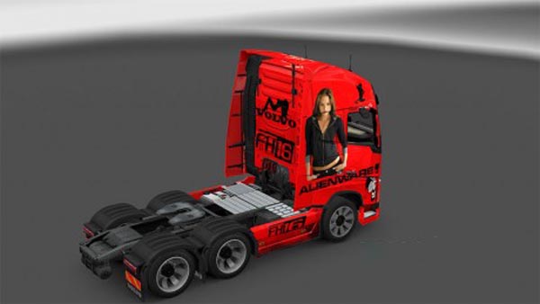 Volvo FH 2012 Alienware Skin Red