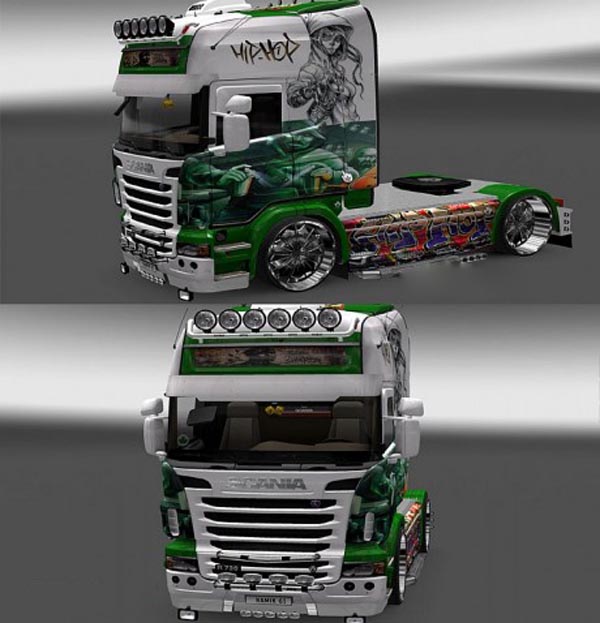 Scania R Graffiti Hip Hop skins 1.16