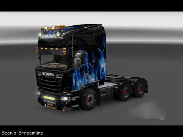 Scania Streamline Blue Flame Skin