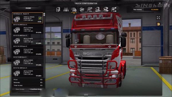 Powerful engine Scania R