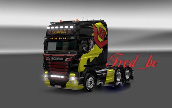 V8 Skin for Scania R Longline