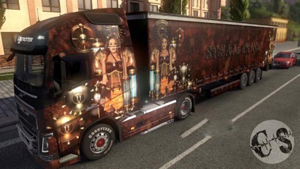 Volvo FH 2012 Sexy Steampunk Skin + Trailer Standalone