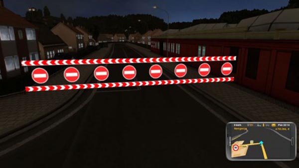 Closed Road Warning Wall v 1.0