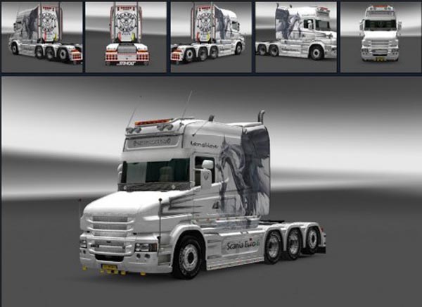 Scania T White Dragon Skin