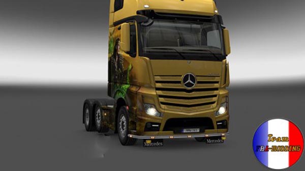 Bottomgrill mudflaps Mercedes Actros 2014