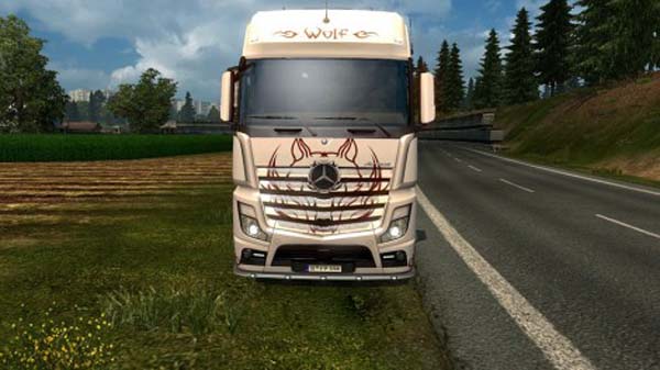 Mercedes Benz Actros 2014 Tribal Wolf Skin