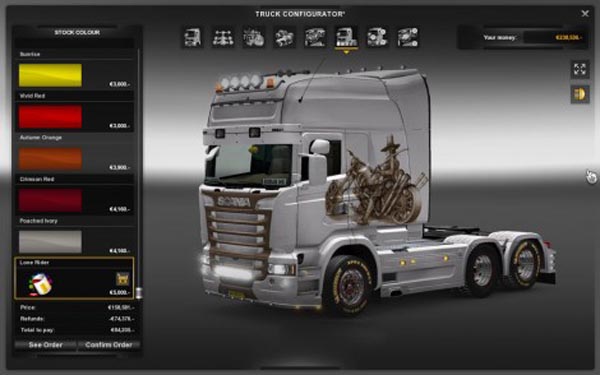 Scania RLJ Longline Lone Rider Airbrush Skin