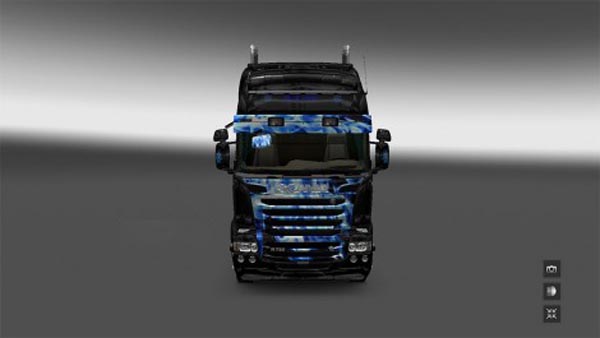 Scania RJL Blue Fire Skin