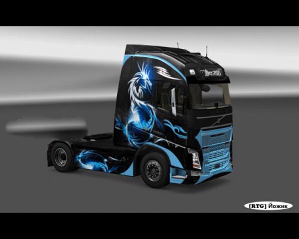 Skin Blue Dragon For Volvo FH2013 Ohaha