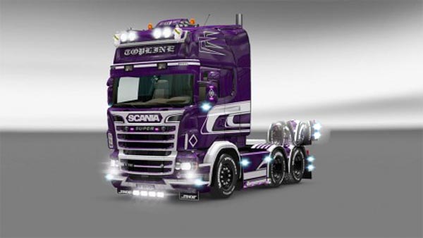 Purple SCANIA RJL