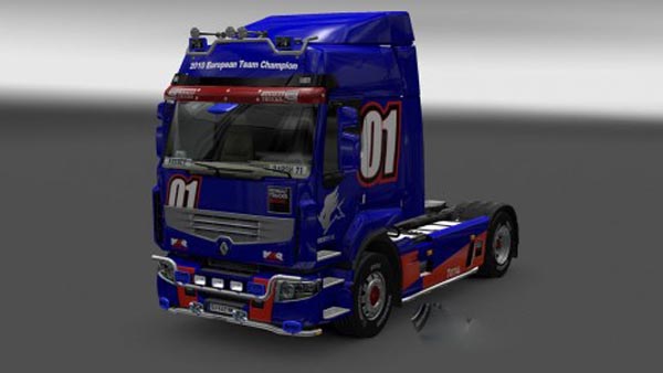 Renault Premium Racing Blue Skin