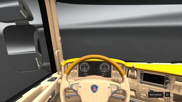 Scania R Yellow Interior