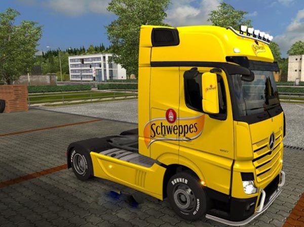 Mercedes Actros MP4 Schweppes Skin