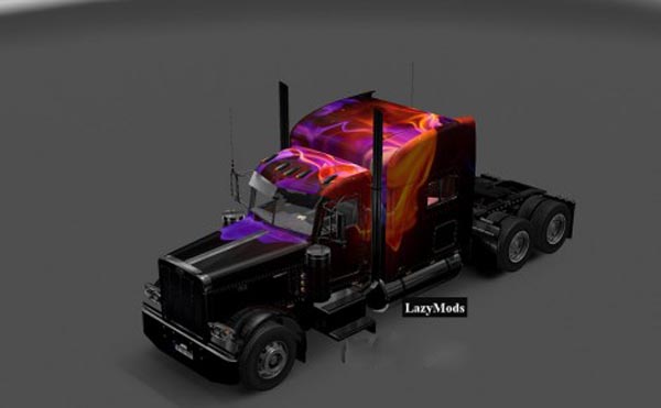 Peterbilt 389 Modified Abstract Flames Skin