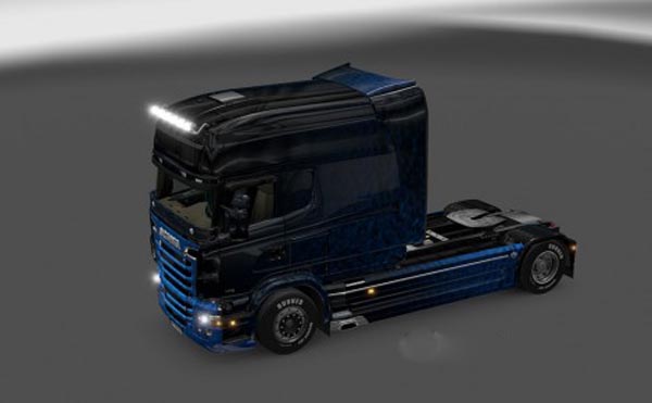 Scania RJL Blue Dark Glossy Skin