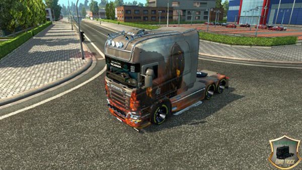 Scania RJL Longline Volkano Tiger Skin