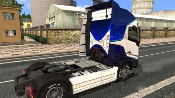 Blue and White skin for Volvo 2012
