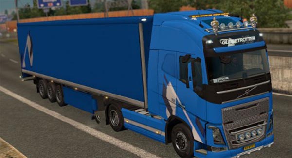 Brighter Blue Stripes COMBO SKIN Volvo FH 2012