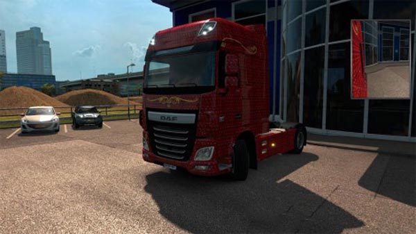 Daf XF E6 Bordeaux Skin