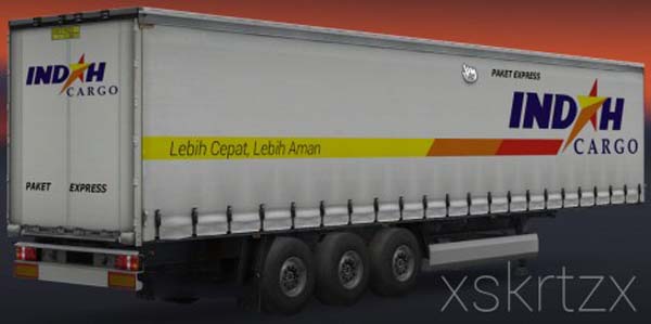 Indah Cargo Indonesia logistics trailer skin
