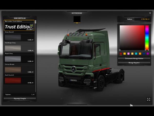 Mercedes Actros Trust Editon Skin