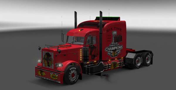 Peterbilt 389 Chicago Black Hawks Skin