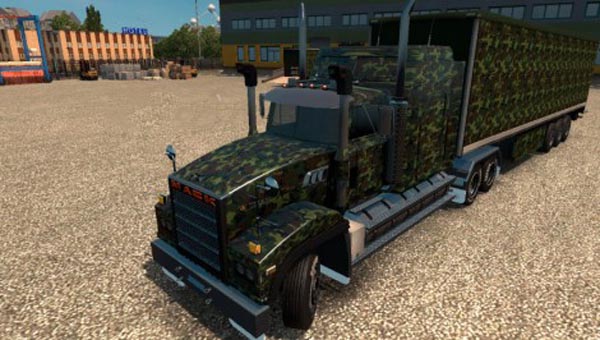 Army Camo skin for Mack Titan v8