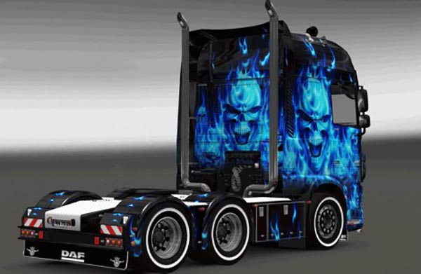 DAF XF Euro 6 Blue Paint Jobs