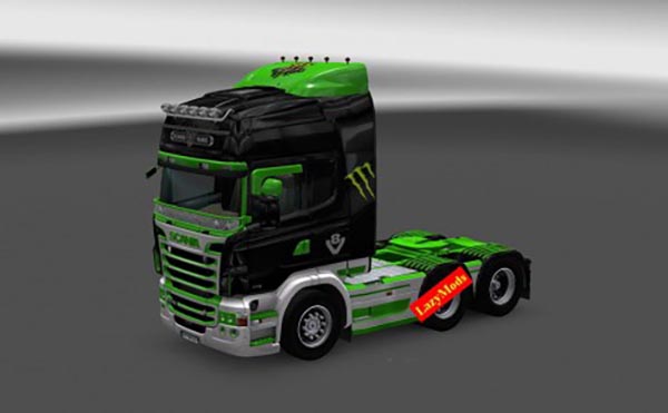 Scania RJL V8 Monster Energy Skin