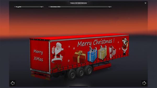 Christmas Trailer Skin